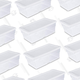 Sterilite 6 Quart Clear Stacking Closet Storage Tote with White Lid (12 Pack) | $22 | Walmart